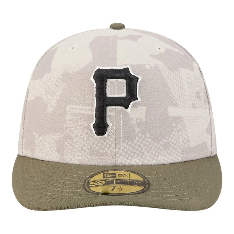 Pittsburgh Pirates Light Beige and Olive 2025 Armed Forces Day New Era 59FIFTY Fitted Hat