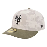 New York Mets Light Beige and Olive 2025 Armed Forces Day Era 59FIFTY Fitted Hat