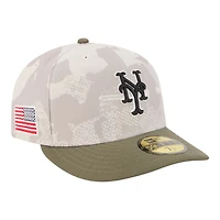 New York Mets Light Beige and Olive 2025 Armed Forces Day Era 59FIFTY Fitted Hat
