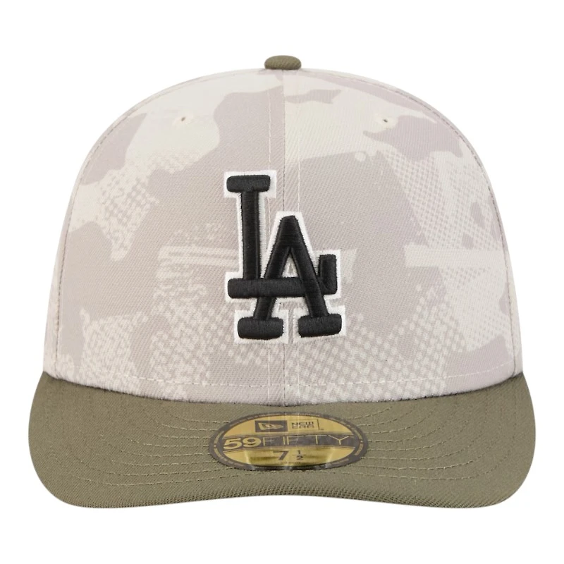 Los Angeles Dodgers Light Beige and Olive 2025 Armed Forces Day New Era 59FIFTY Fitted Hat