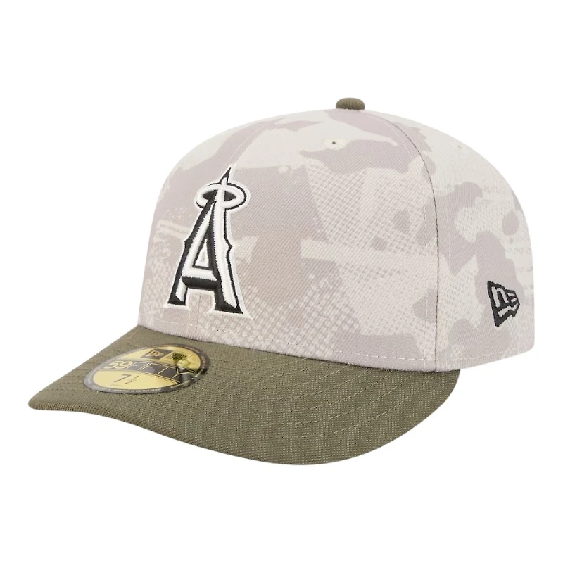 Los Angeles Angels Light Beige and Olive 2025 Armed Forces Day New Era 59FIFTY Fitted Hat
