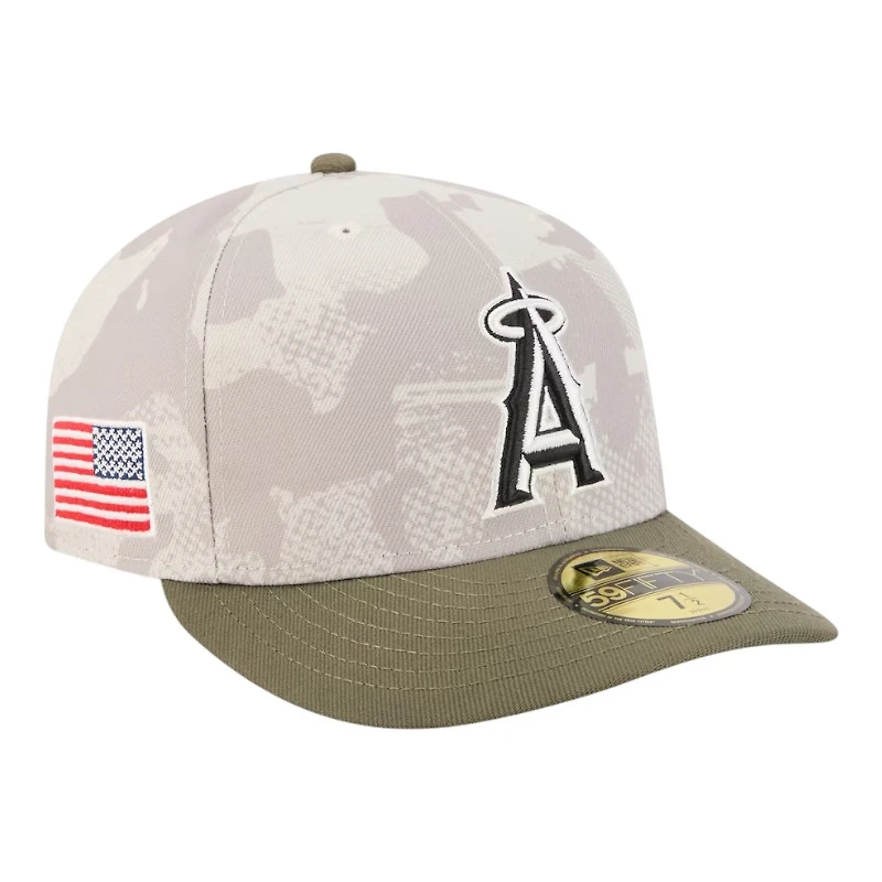 Los Angeles Angels Light Beige and Olive 2025 Armed Forces Day New Era 59FIFTY Fitted Hat