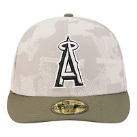Los Angeles Angels Light Beige and Olive 2025 Armed Forces Day New Era 59FIFTY Fitted Hat