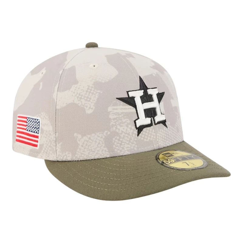 Houston Astros Light Beige and Olive 2025 Armed Forces Day New Era 59FIFTY Fitted Hat