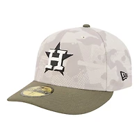 Houston Astros Light Beige and Olive 2025 Armed Forces Day New Era 59FIFTY Fitted Hat