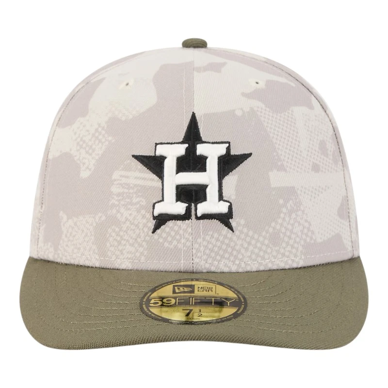 Houston Astros Light Beige and Olive 2025 Armed Forces Day New Era 59FIFTY Fitted Hat