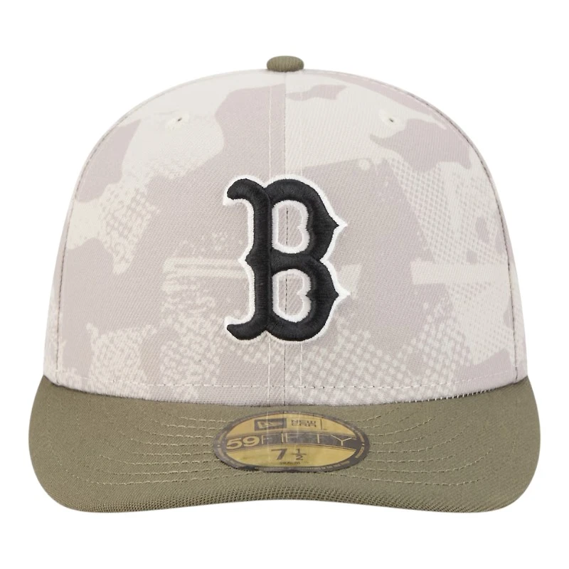 Boston Red Sox Light Beige and Olive 2025 Armed Forces Day New Era 59FIFTY Fitted Hat