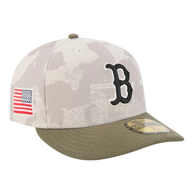Boston Red Sox Light Beige and Olive 2025 Armed Forces Day New Era 59FIFTY Fitted Hat