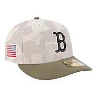 Boston Red Sox Light Beige and Olive 2025 Armed Forces Day New Era 59FIFTY Fitted Hat