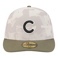 Chicago Cubs Light Beige and Olive 2025 Armed Forces Day New Era 59FIFTY Fitted Hat
