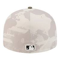 Chicago Cubs Light Beige and Olive 2025 Armed Forces Day New Era 59FIFTY Fitted Hat