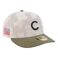Chicago Cubs Light Beige and Olive 2025 Armed Forces Day New Era 59FIFTY Fitted Hat