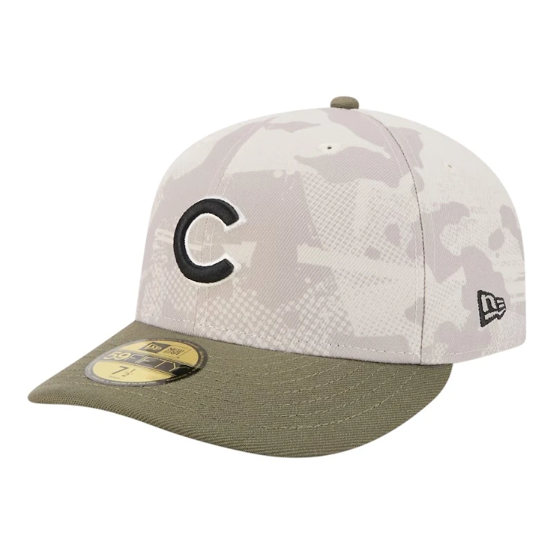 Chicago Cubs Light Beige and Olive 2025 Armed Forces Day New Era 59FIFTY Fitted Hat
