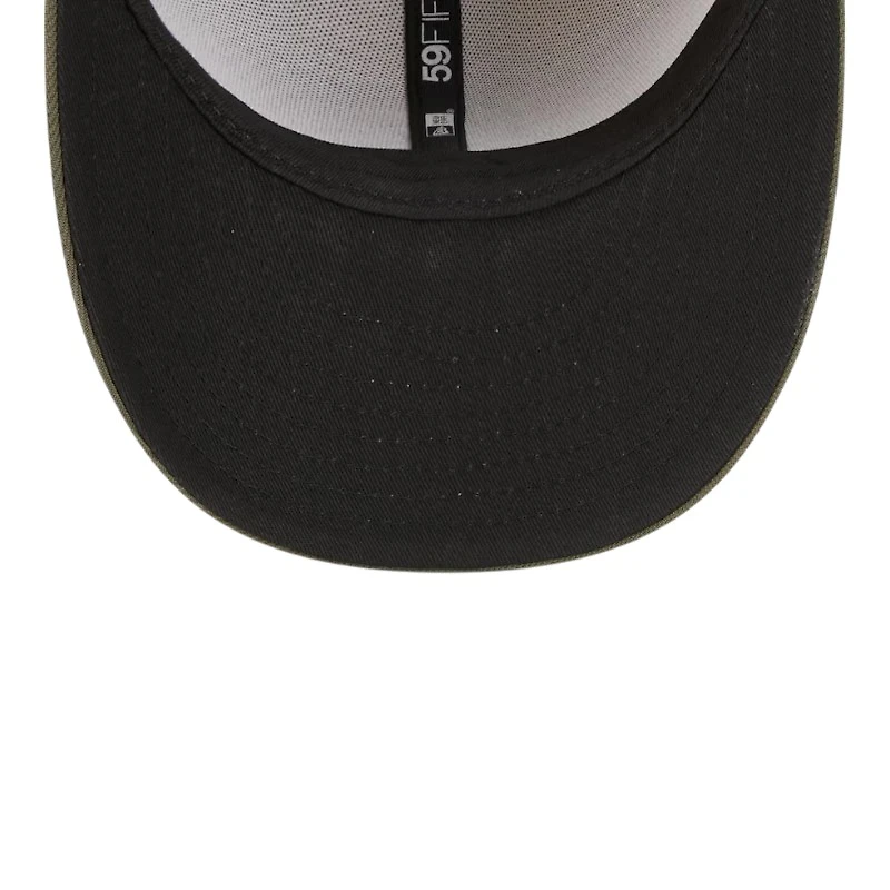 Atlanta Braves Light Beige and Olive 2025 Armed Forces Day New Era 59FIFTY Fitted Hat
