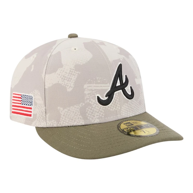 Atlanta Braves Light Beige and Olive 2025 Armed Forces Day New Era 59FIFTY Fitted Hat