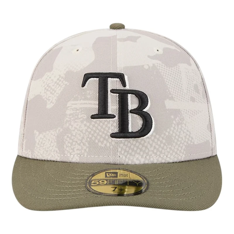 Tampa Bay Rays Light Beige and Olive 2025 Armed Forces Day New Era 59FIFTY Fitted Hat