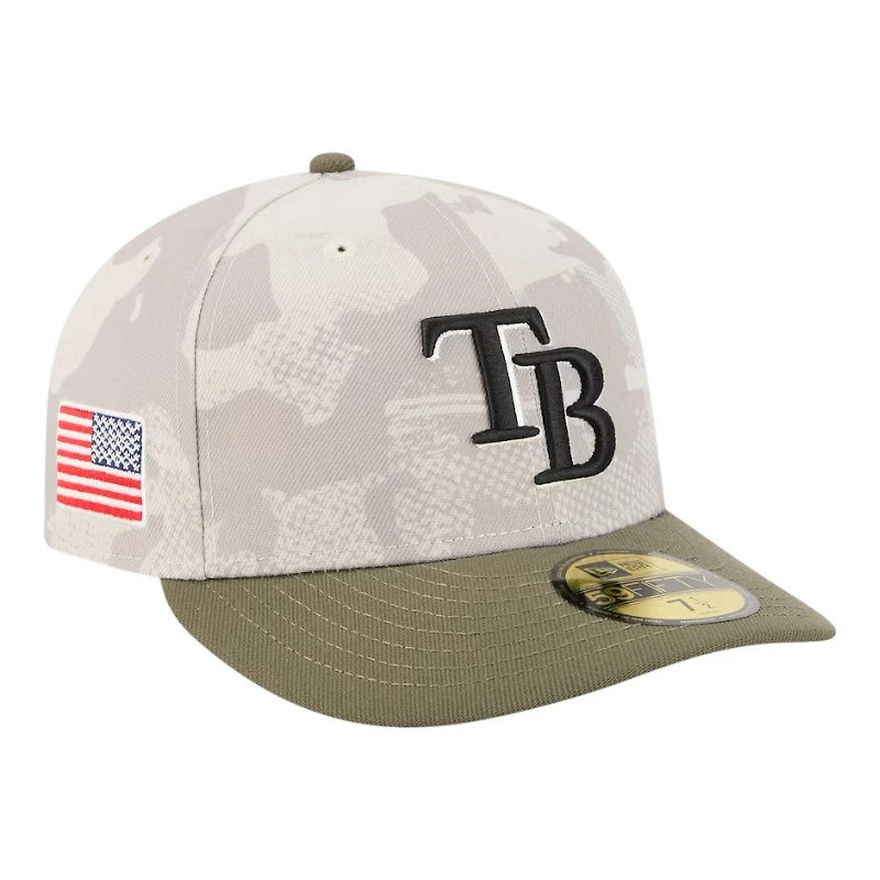 Tampa Bay Rays Light Beige and Olive 2025 Armed Forces Day New Era 59FIFTY Fitted Hat