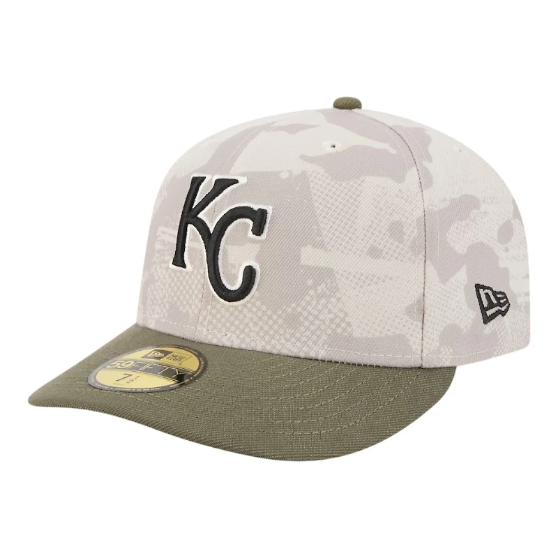 Kansas City Royals Light Beige and Olive 2025 Armed Forces Day New Era 59FIFTY Fitted Hat