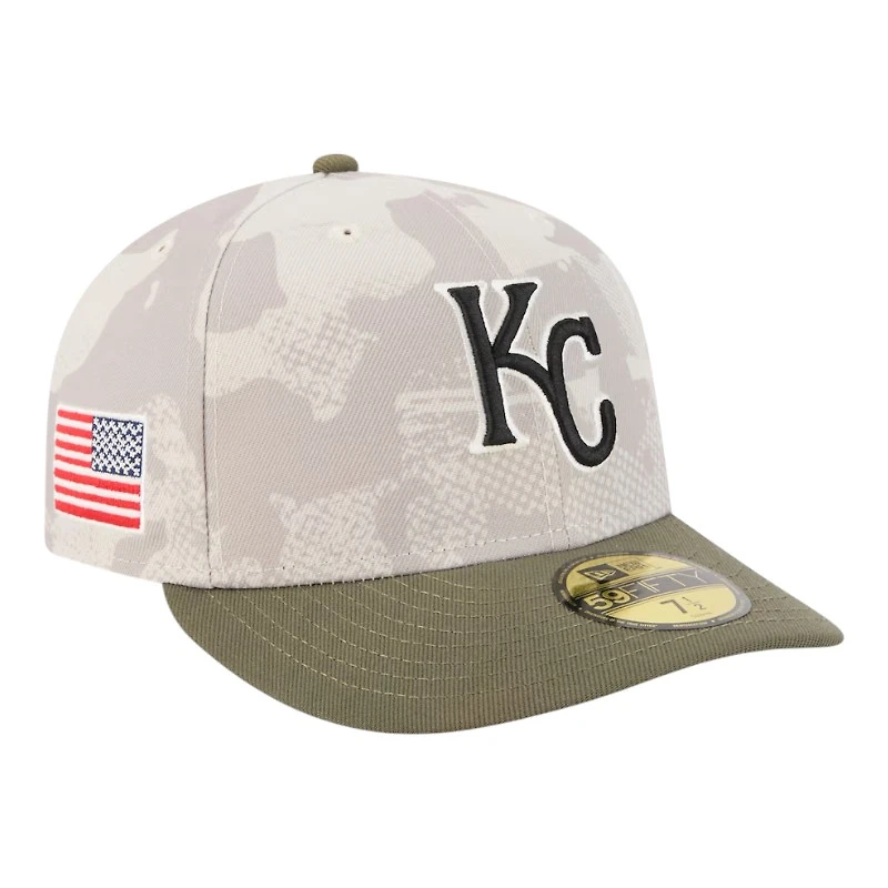 Kansas City Royals Light Beige and Olive 2025 Armed Forces Day New Era 59FIFTY Fitted Hat