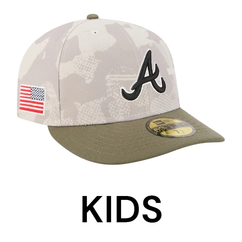 Kids Atlanta Braves 2025 Armed Forces Day New Era 59FIFTY Fitted Hat