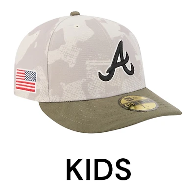 Kids Atlanta Braves 2025 Armed Forces Day New Era 59FIFTY Fitted Hat