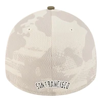 San Francisco Giants Light Beige and Olive 2025 Armed Forces Day New Era 39THIRTY Flex Hat