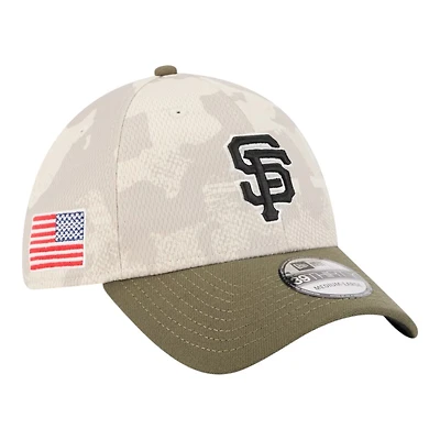 San Francisco Giants Light Beige and Olive 2025 Armed Forces Day New Era 39THIRTY Flex Hat