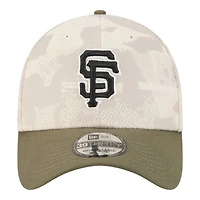 San Francisco Giants Light Beige and Olive 2025 Armed Forces Day New Era 39THIRTY Flex Hat