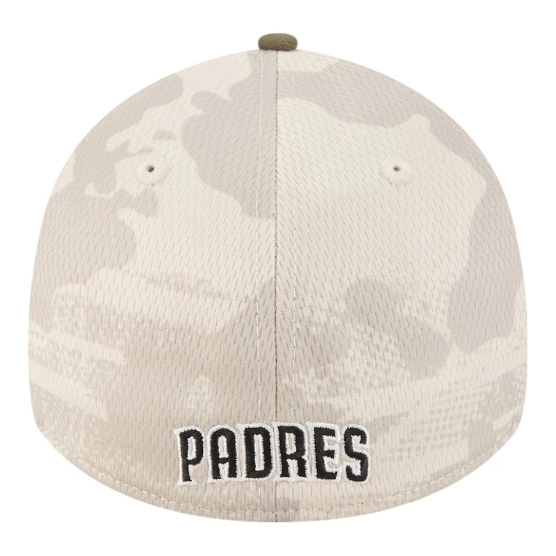 San Diego Padres Light Beige and Olive 2025 Armed Forces Day New Era 39THIRTY Flex Hat
