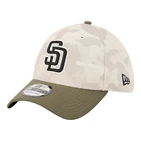 San Diego Padres Light Beige and Olive 2025 Armed Forces Day New Era 39THIRTY Flex Hat