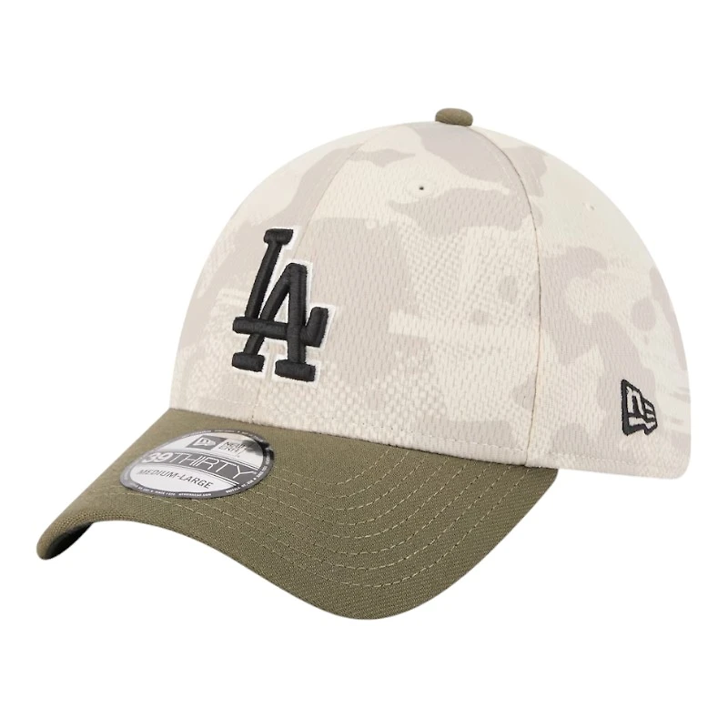 Los Angeles Dodgers Light Beige and Olive 2025 Armed Forces Day New Era 39THIRTY Flex Hat