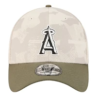 Los Angeles Angels Light Beige and Olive 2025 Armed Forces Day New Era 39THIRTY Flex Hat