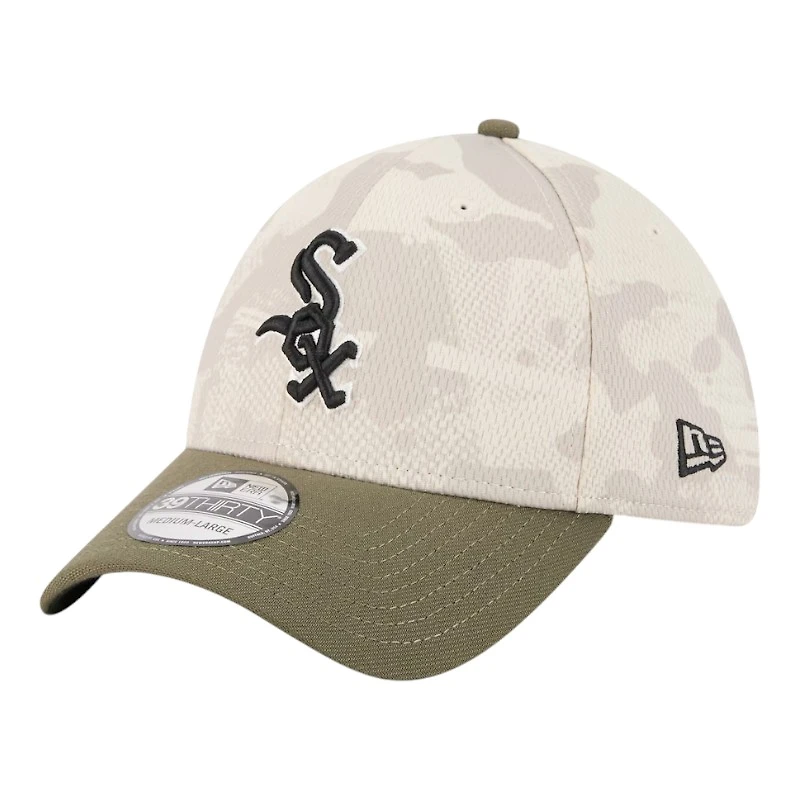 Chicago White Sox Light Beige and Olive 2025 Armed Forces Day New Era 39THIRTY Flex Hat