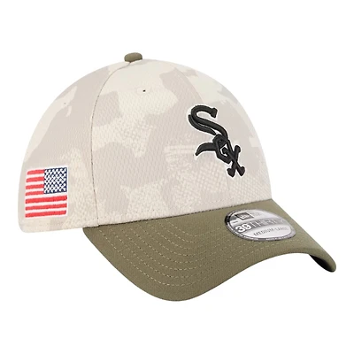 Chicago White Sox Light Beige and Olive 2025 Armed Forces Day New Era 39THIRTY Flex Hat