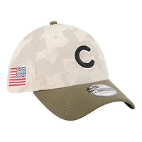 Chicago Cubs Light Beige and Olive 2025 Armed Forces Day New Era 39THIRTY Flex Hat