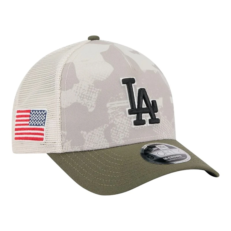 Los Angeles Dodgers 2025 Armed Forces Day New Era 9FORTY M-Crown A-Frame Adjustable Hat