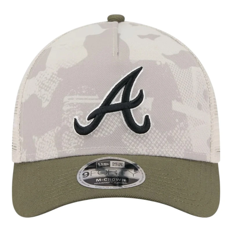 Atlanta Braves 2025 Armed Forces Day New Era 9FORTY M-Crown A-Frame Adjustable Hat