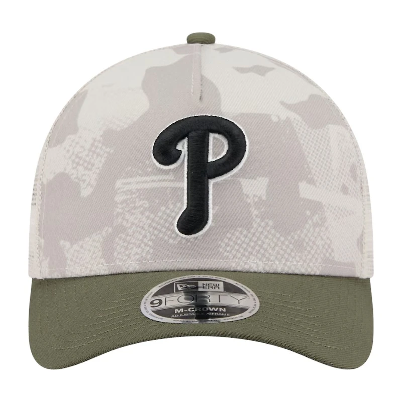 Kids Philadelphia Phillies 2025 Armed Forces Day New Era 9FORTY M-Crown A-Frame Adjustable Hat