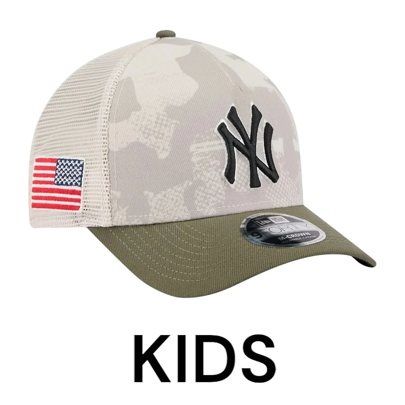 Kids New York Yankees 2025 Armed Forces Day New Era 9FORTY M-Crown A-Frame Adjustable Hat