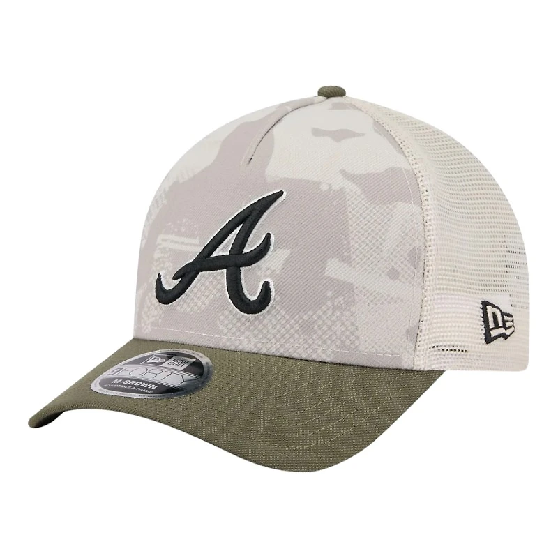 Kids Atlanta Braves 2025 Armed Forces Day New Era 9FORTY M-Crown A-Frame Adjustable Hat