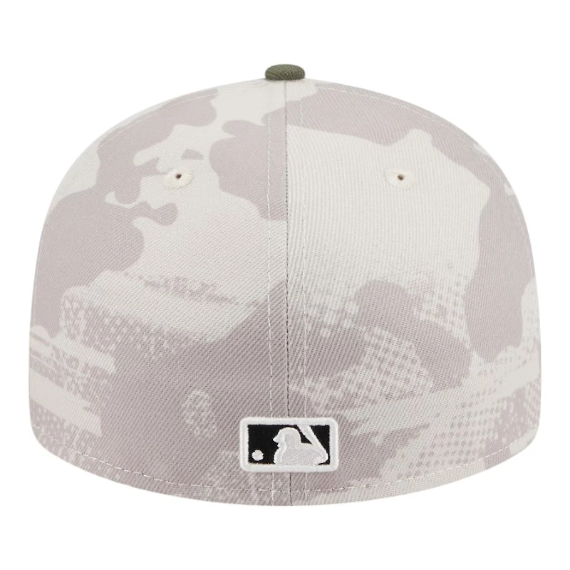 Los Angeles Dodgers Light Beige and Olive 2025 Armed Forces Day New Era Low Profile 59FIFTY Fitted Hat