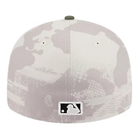 Los Angeles Dodgers Light Beige and Olive 2025 Armed Forces Day New Era Low Profile 59FIFTY Fitted Hat