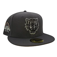 Detroit Tigers Dark Grey Tiger Stadium Patch Orange UV New Era 59FIFTY Fitted Hat