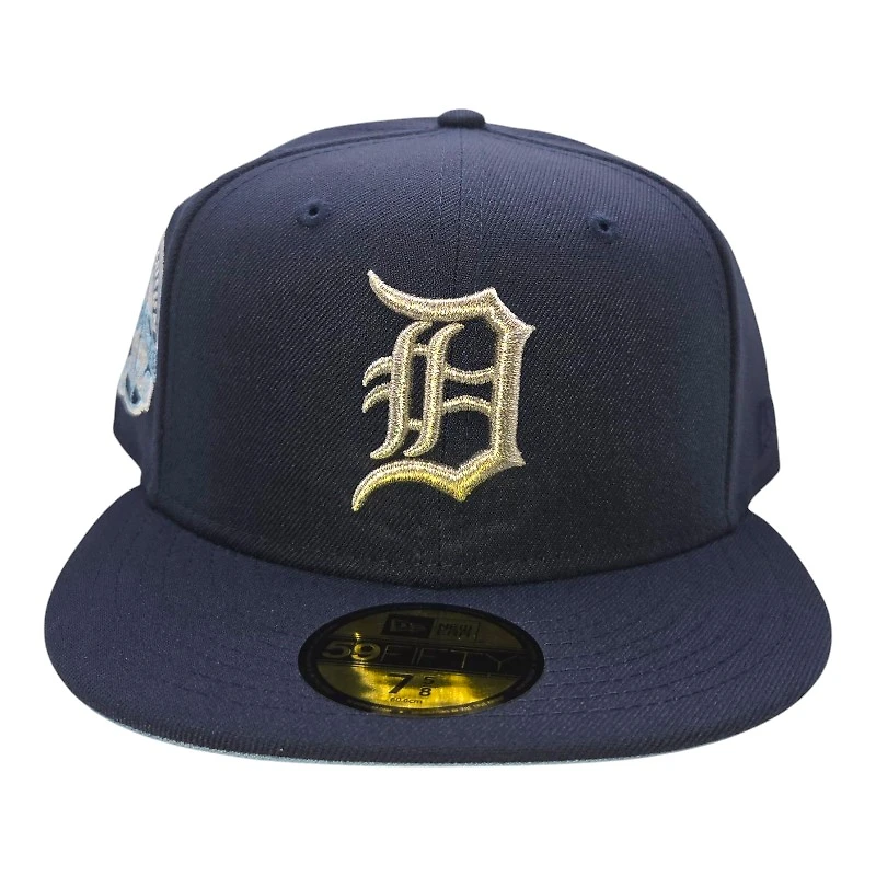 Detroit Tigers Navy and Light Blue Tiger Stadium Patch Icy UV New Era 59FIFTY Fitted Hat