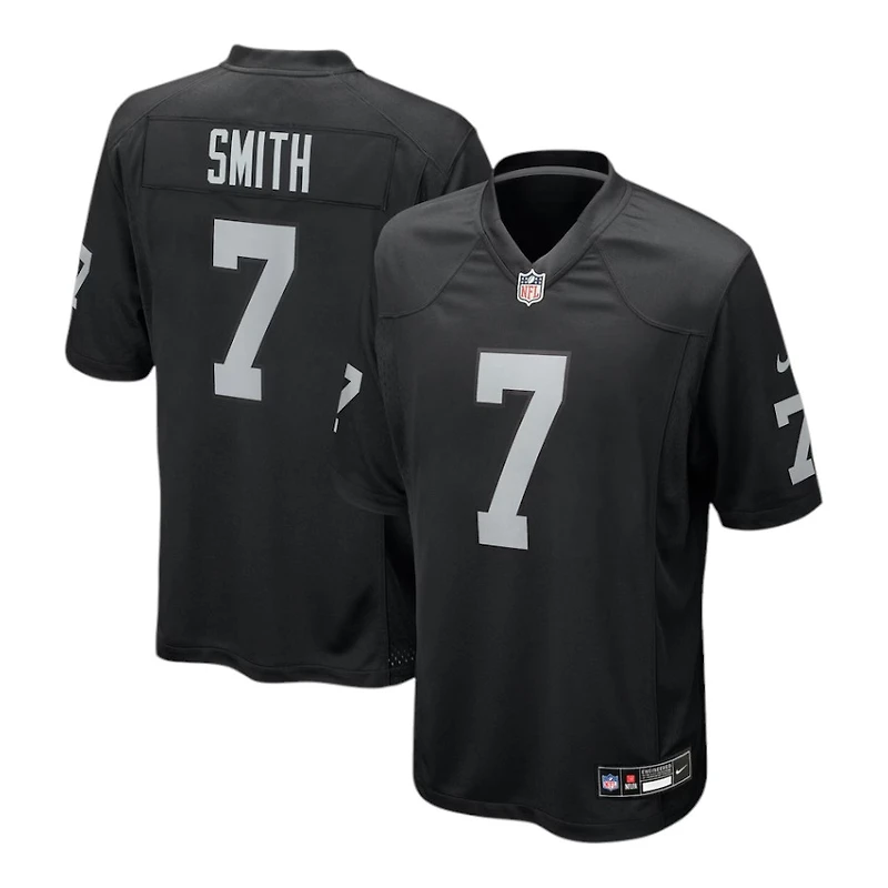 Las Vegas Raiders Geno Smith Black Nike Game Jersey
