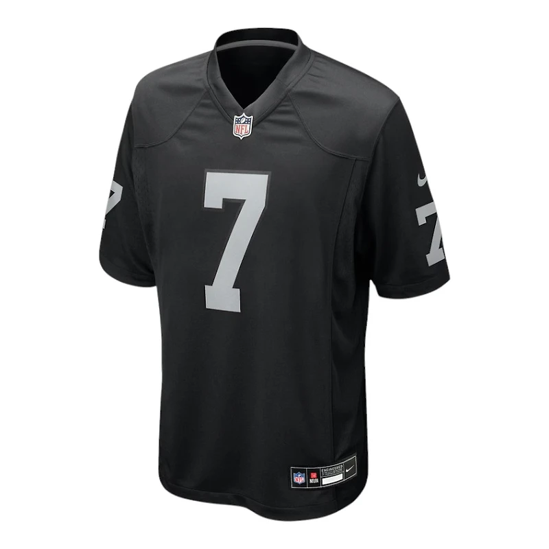 Las Vegas Raiders Geno Smith Black Nike Game Jersey