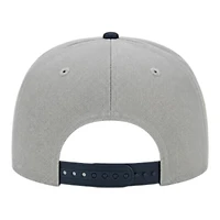 Detroit Tigers Gray and Navy 50th Anniversary Patch New Era A-Frame 9FORTY Snapback Hat