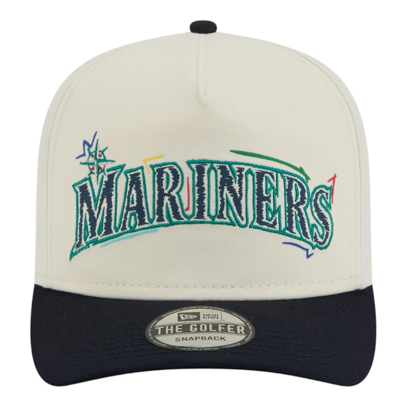 Seattle Mariners Team Scribble New Era Golfer Snapback Hat