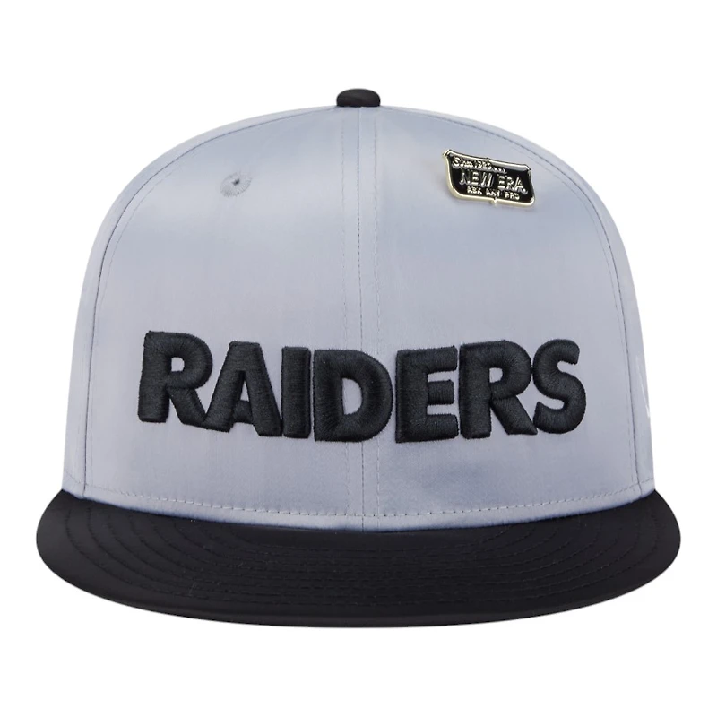 Las Vegas Raiders Satin Two Tone With New Era Pin 59FIFTY Fitted Hat