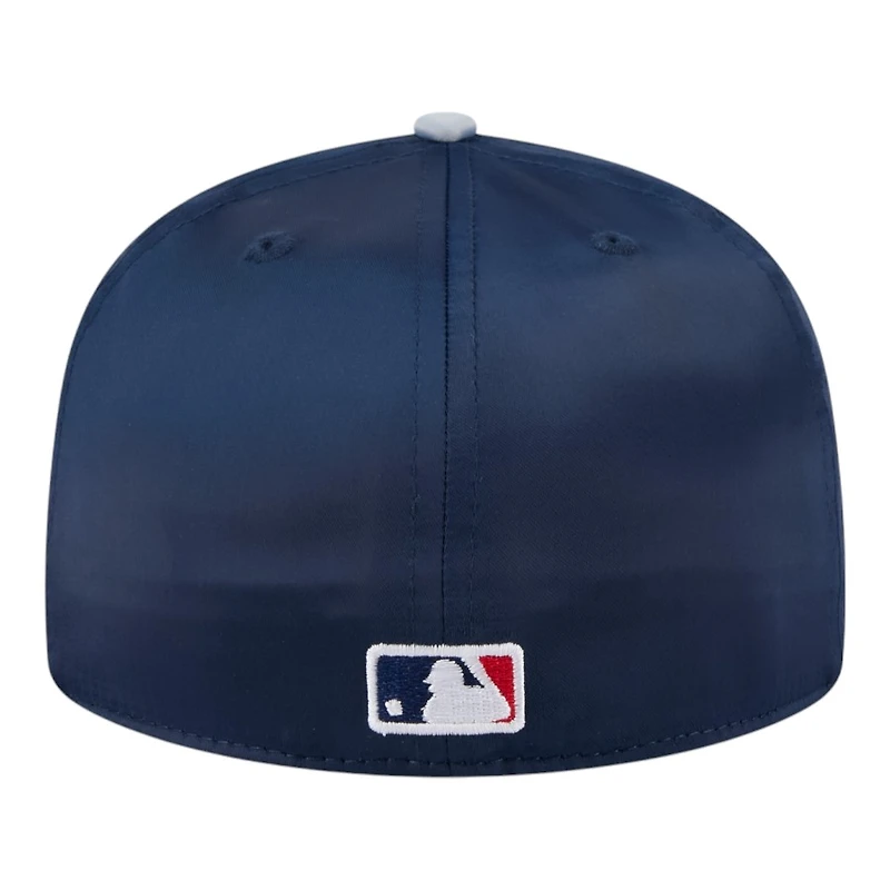 Los Angeles Dodgers Satin Navy Two Tone With New Era Pin 59FIFTY Fitted Hat